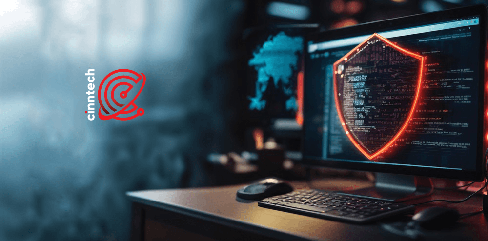 Desktop computer protected by CinnTech Device Shield